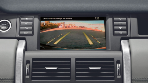 Land Rover Discovery LR4 backup camera with parking lines