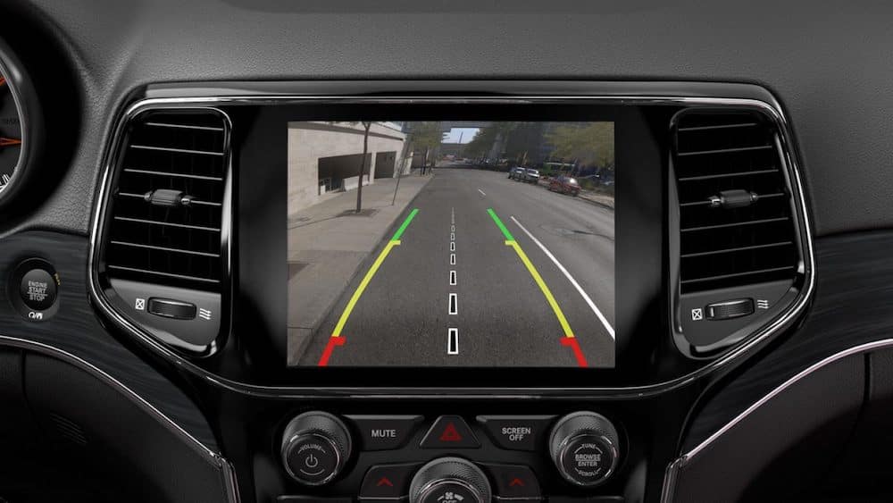 Jeep Grand Cherokee backup camera with parking lines