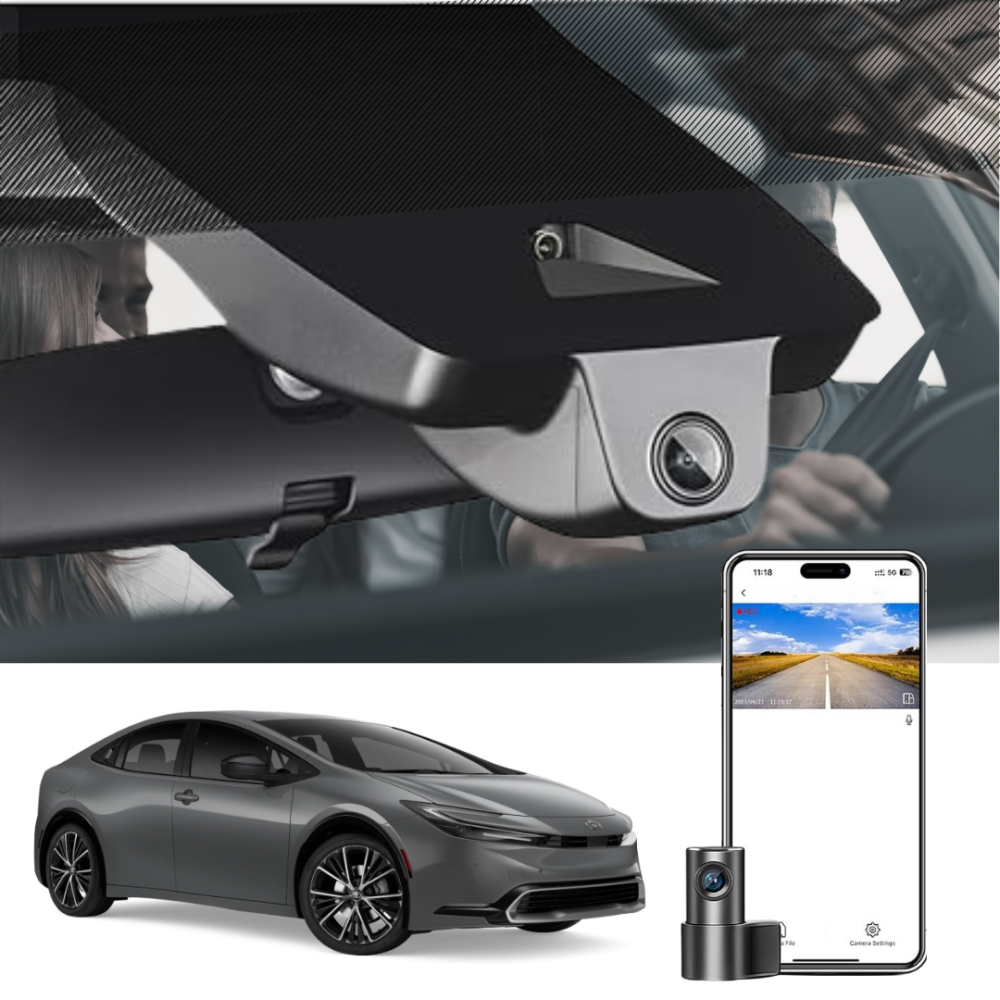 toyota prius integrated dash cam system with app