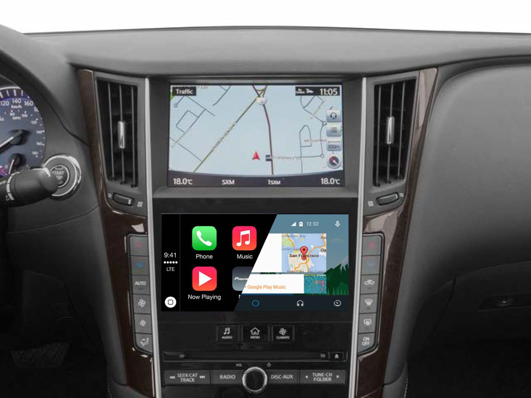 Infiniti CarPlay Screen Example